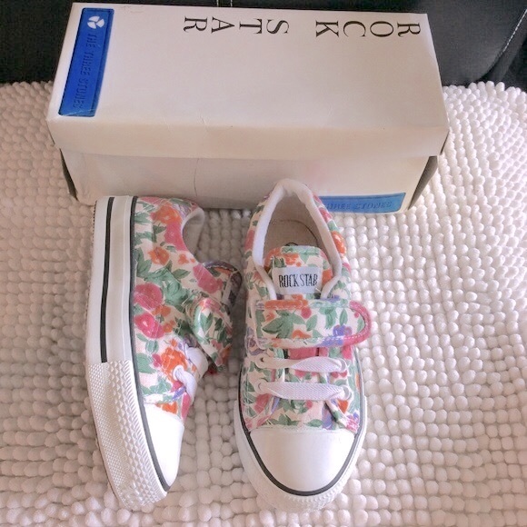 Rock Star Shoes Nwb Girls Rock Star Floral Print Sneakers Poshmark
